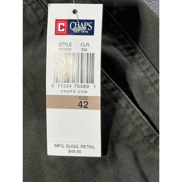 Chaps Mens Cargo Shorts Size 42 100% Cotton Dark Gray Durable Comfortable Summer - Picture 3 of 12